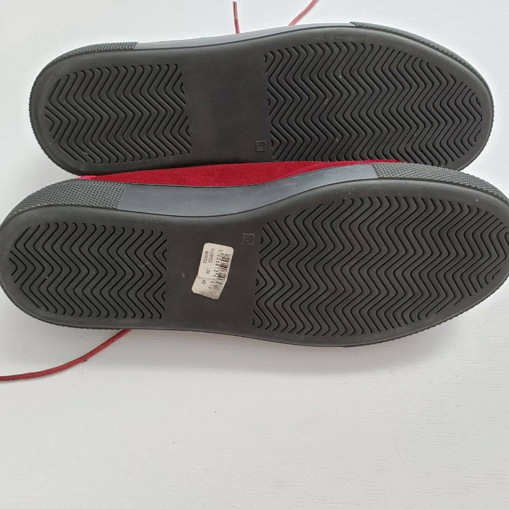 Migato Rare Burgandy Velvet Emoji Heel Sneaker - Picture 7 of 8